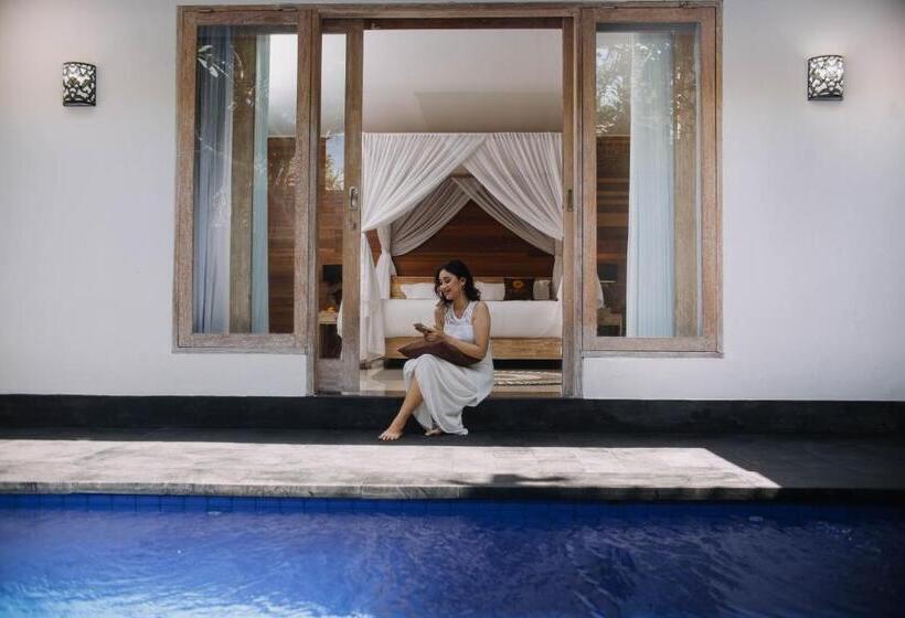 빌라 1 베드룸 - 수영장, Freddies Villas Ubud Bali