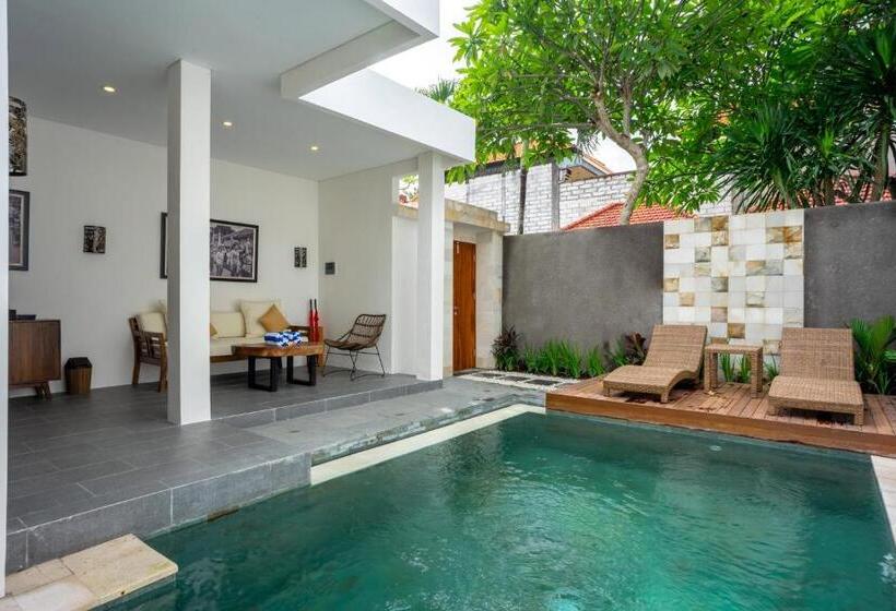 침실 1개 디럭스 빌라, Freddies Villas Ubud Bali