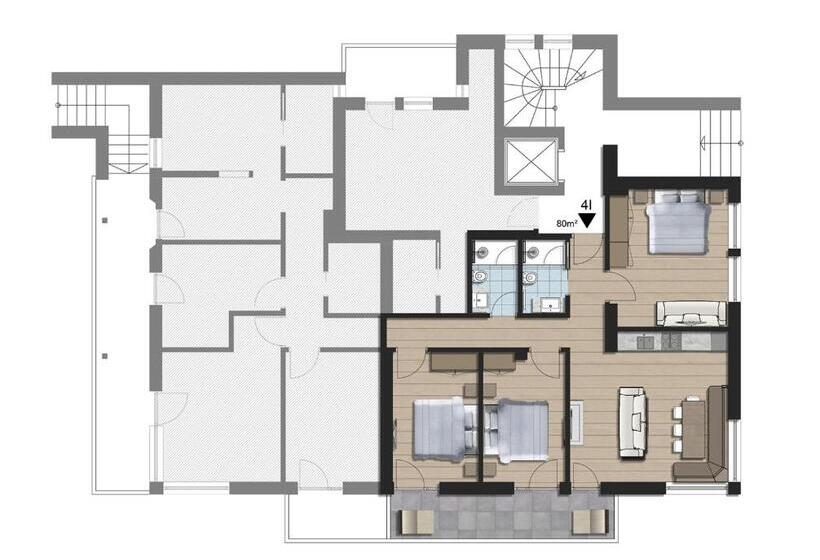 Апартаменты Deluxe 1 Спальня, Residence Magdalena