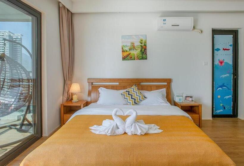 스탠다드 룸 킹사이즈 침대, Huizhou Huayangnian Seaview Guesthouse