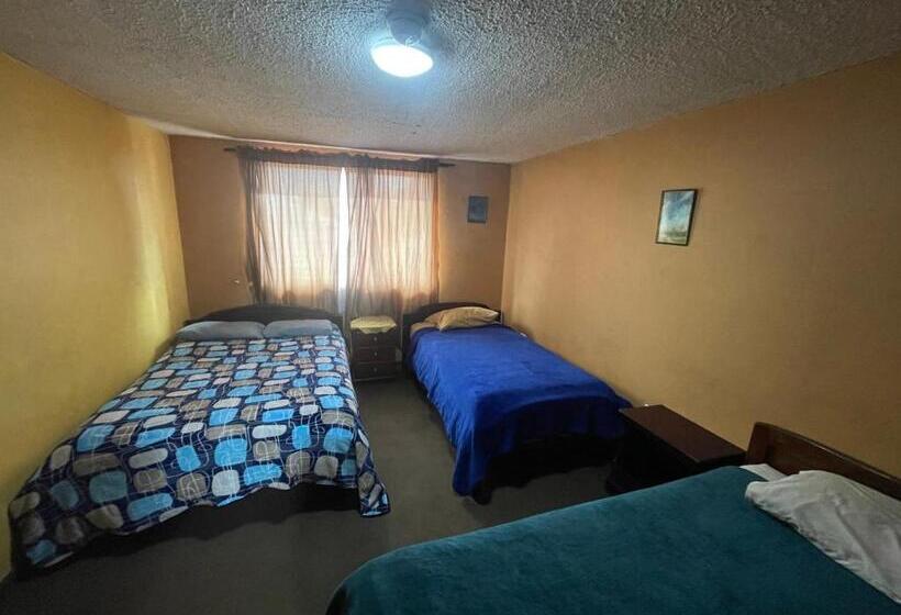 חדר סטנדרטי לארבעה עם חדר אמבטיה משותף, Hostal Pachamama Lodge