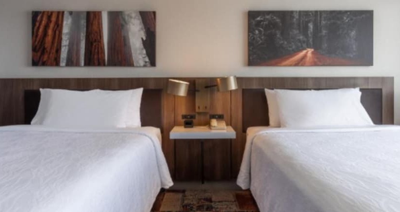 ２ダブルベッドのスタンダードルーム, Hilton Garden Inn San Francisco/oakland Bay Bridge