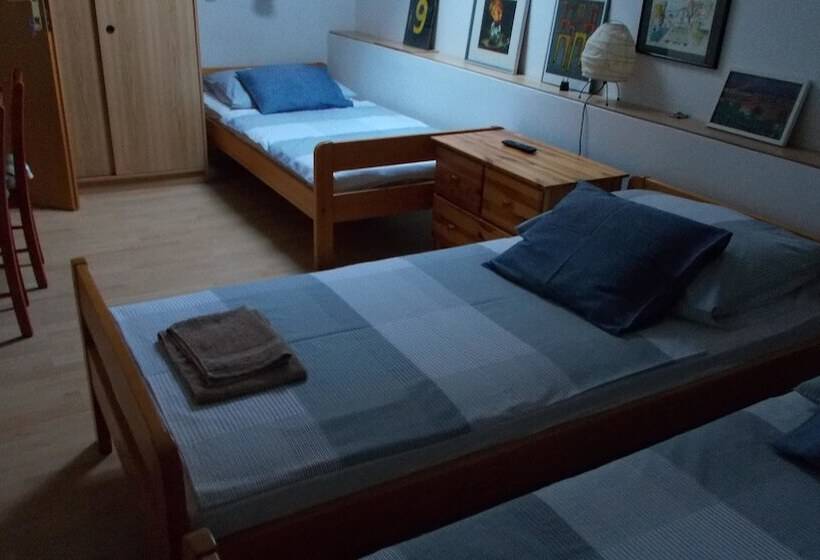 스탠다드 트리픔 룸 공동욕실, Guest House Accommodation Rupine