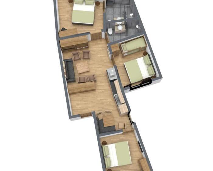 Апартаменты 3 Спальни, Aparthotel Herzblick Gmbh