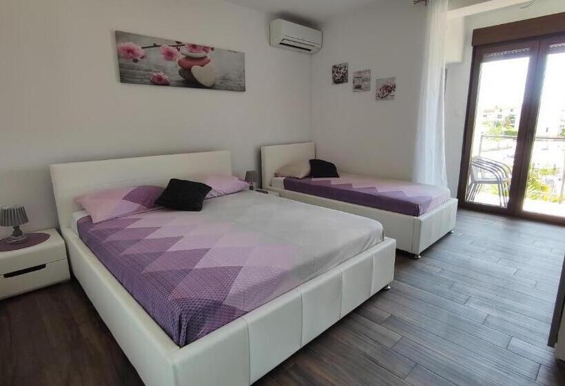 3 Bett Standardzimmer Balkon, Viktor Rooms And Apartments