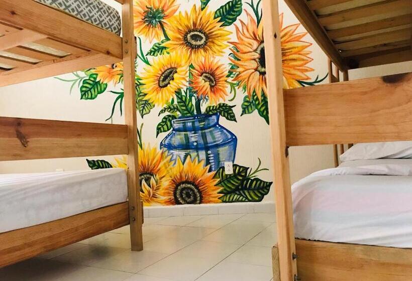 Vuode Makuusalissa, Casa Bugambilias Cancun   Hostel