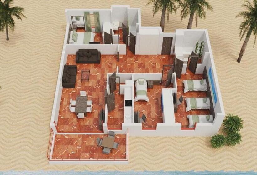 Апартаменты Superior 3 Спальни, Magic Tropical Splash
