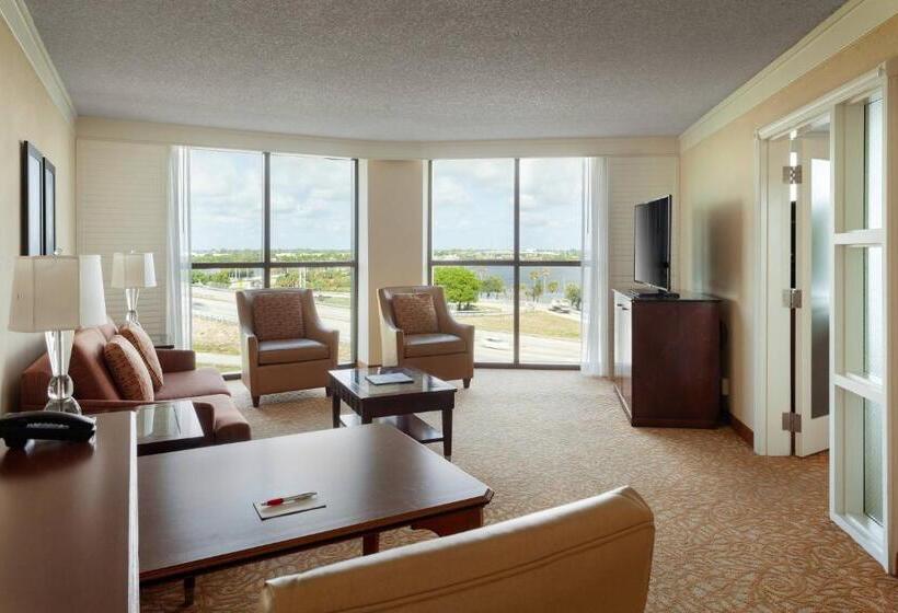 Suite with lake view, West Palm Beach Marriott
