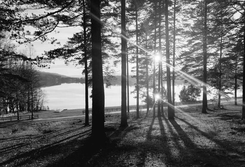 带花园景观的标准三人间, Hostel And Vandrarhem Lupin Naturcamping Lagom