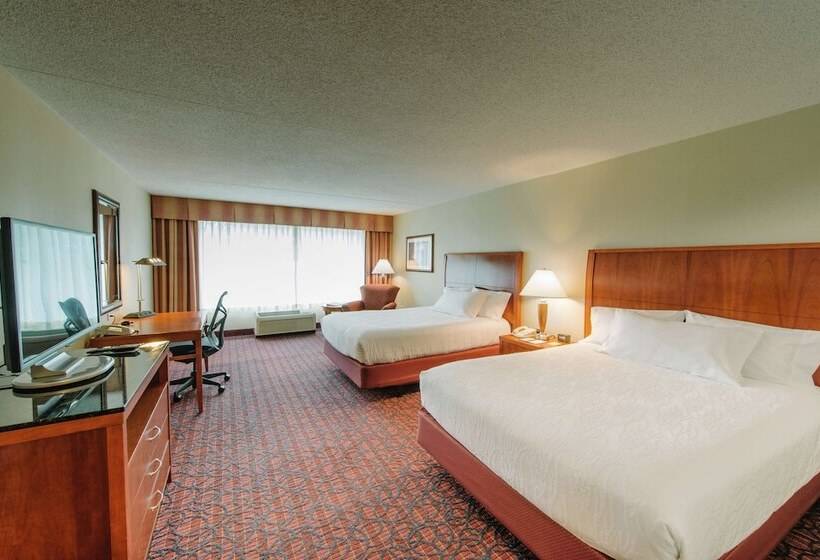 带2个双人床的标准工作室, Hilton Garden Inn Manchester Downtown