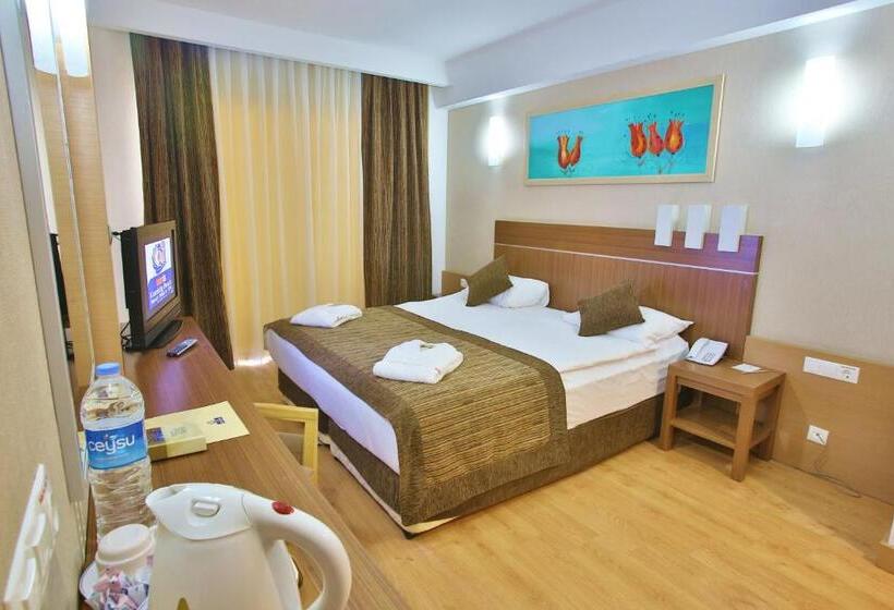 标准间侧面带海景, Sunis Kumköy Beach Resort Hotel & Spa
