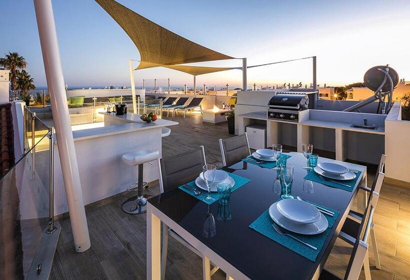 침실 1개 아파트, Villa Benagil With Stunning Views And Roof Terrace With Private Heated Pool