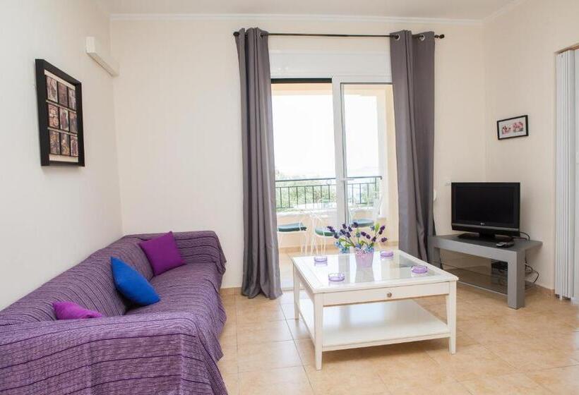 Апартаменты 2 Спальни Вид на Море, Barbati Beach Apartments