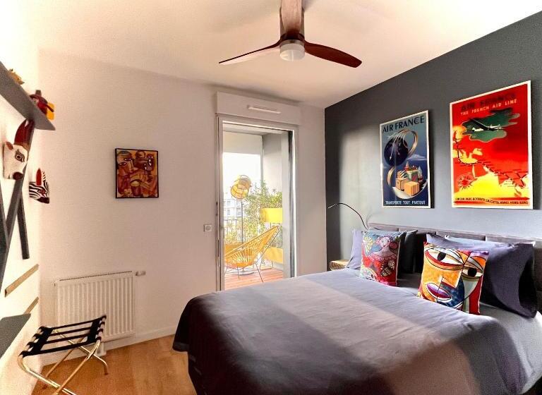 آپارتمان 1 خوابه با تراس, Chambre D Hôtes Sur île De Nantes