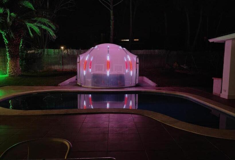 اتاق خانوادگی, Casa De Sol, Piscina Y Jacuzzi Con 4 Hab En Comunidad De Madrid