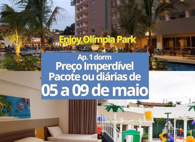 Apartamento 1 Dormitório com Terraço, Enjoy   Olimpia Park Resort   Apartamento 1 Quarto   Em Frente Ao Park