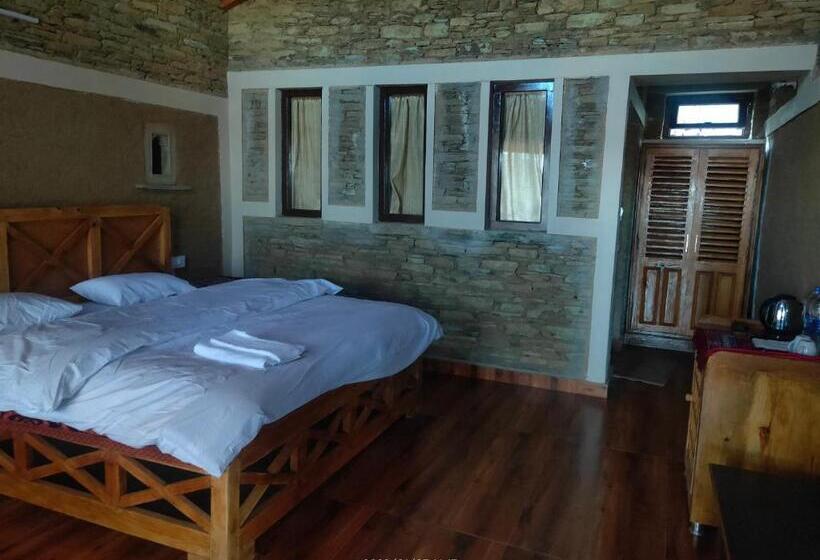 带山景的复式房间, Meraki Huts