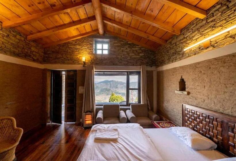 带山景的复式房间, Meraki Huts