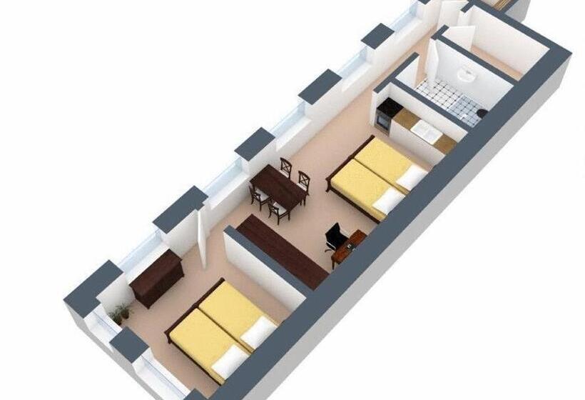 Апартаменты 1 Спальня, Altstadthotel Fürth