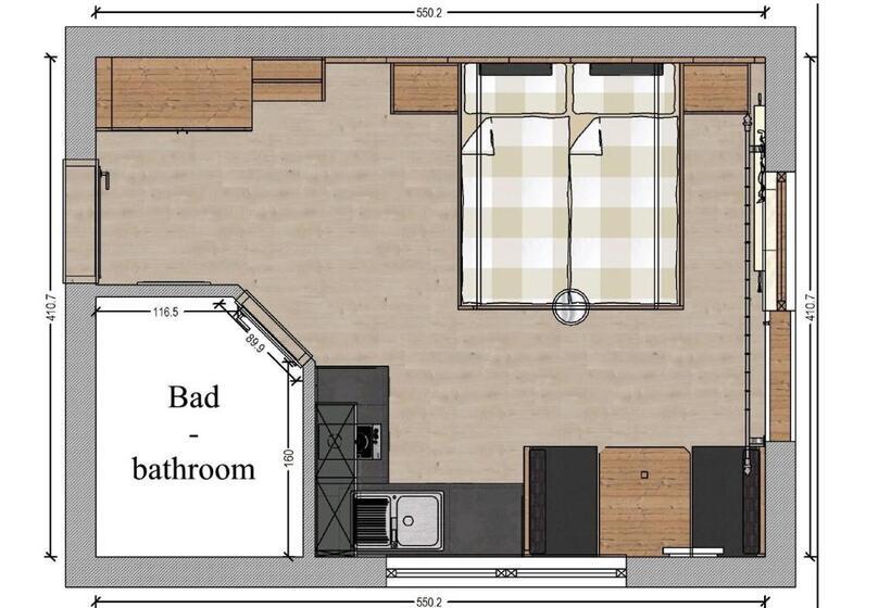 Студио Стандарт с Балконом, Haus Moosbrugger