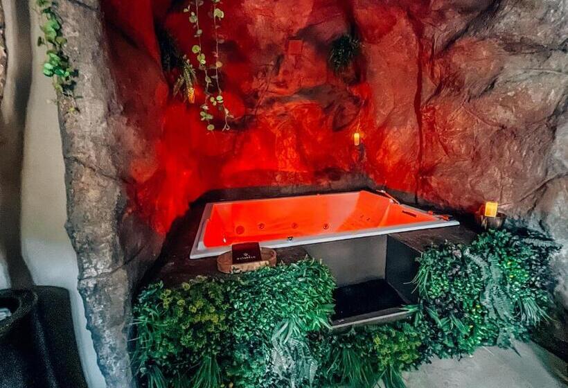 Номер Стандарт с Гидромассажем, Le Demeure De Poulpican Chambre La Grotte Jacuzzi Charme Romantique Terrasse Privée 300m Plage Et Re