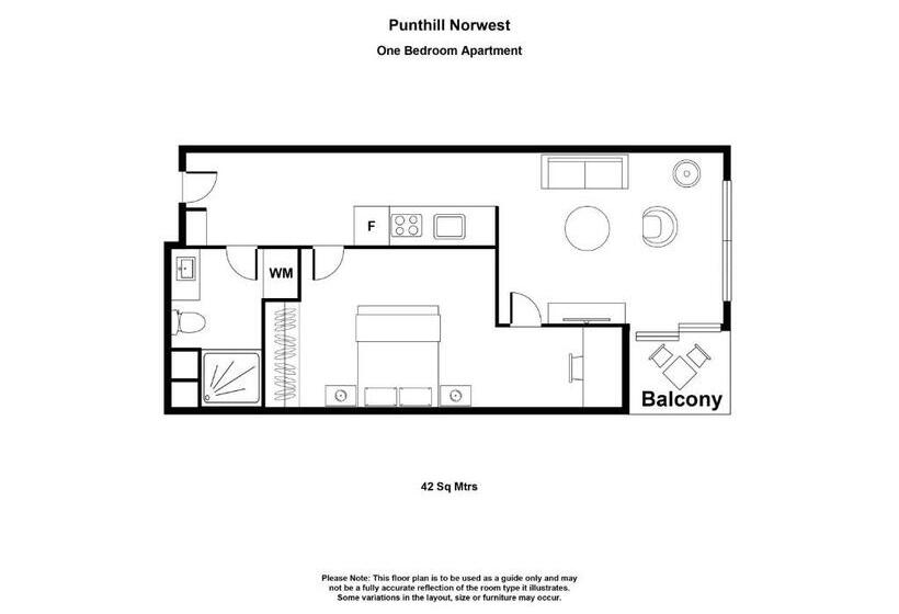 Апартаменты 1 Спальня, Punthill Norwest