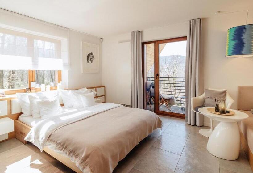 اتاق لوکس با بالکن, Zimowy Domek Boutique Rooms   Adults Only Vege