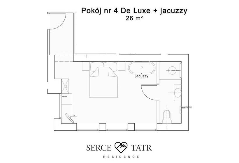 Номер Deluxe с Гидромассажем, Serce Tatr Residence Zakopane   Blisko Krupówek
