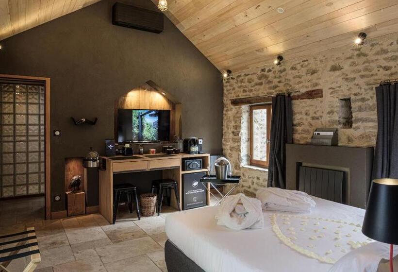 Номер Deluxe с Гидромассажем, Le Domaine Des Prés Verts Suites & Chambres Avec Jacuzzi Privatif