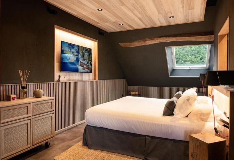 Люкс Deluxe Кровать Кинг, Le Domaine Des Prés Verts Suites & Chambres Avec Jacuzzi Privatif
