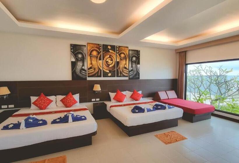غرفة عائلية مطلّة علي البحر, Golden Bay Cottage   Sha Extra Plus