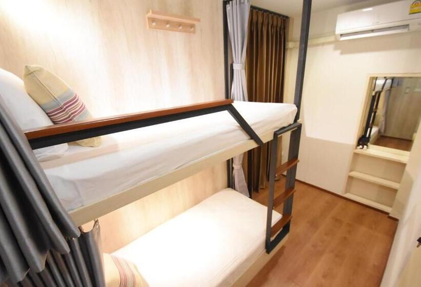 Bed in Shared Room with Shared Bathroom, Silom Forest Exclusive Residence