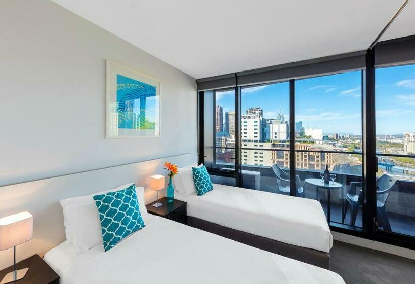 آپارتمان 2 خوابه با بالکن, Aura On Flinders Serviced Apartments