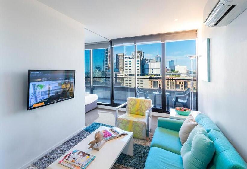 آپارتمان 2 خوابه با بالکن, Aura On Flinders Serviced Apartments