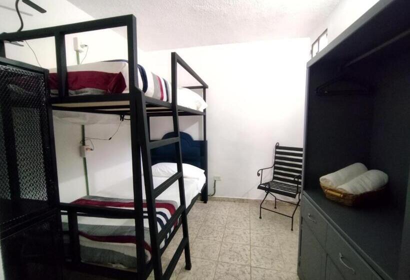 اتاق استاندارد با تختخواب دوطبقه و حمام مشترک, & Hostal Santuario