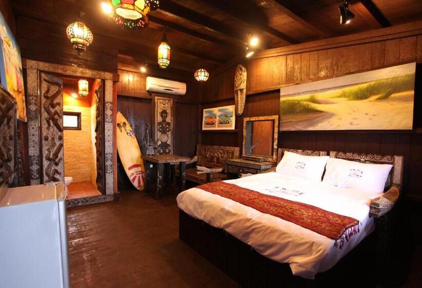 اتاق لوکس با چشم‌انداز دریا, Kenting Afei Surf Hostel Jialeshuel Nanu