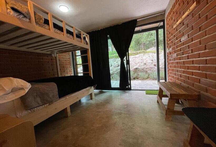 带2个双人床的标准工作室, Hostal La Roca