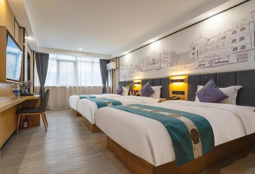 Quarto Triplo Deluxe, Amemouillage Inn   Guangzhou Railway Station Xicun Metro Station
