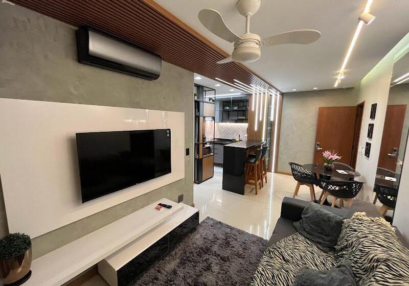 Апартаменты Deluxe 1 Спальня, Flat Luxo Premium   Londrina Flat Hotel   43m² #garagemgrátis