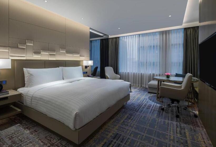 キングサイズベッドのデラックスルーム, Chengdu Marriott Hotel Financial Centre