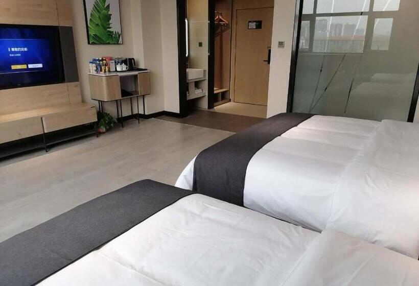 Семейный Номер, Thank Inn Chain Hotel Shangqiu Yongcheng Jinbo Grand Plaza