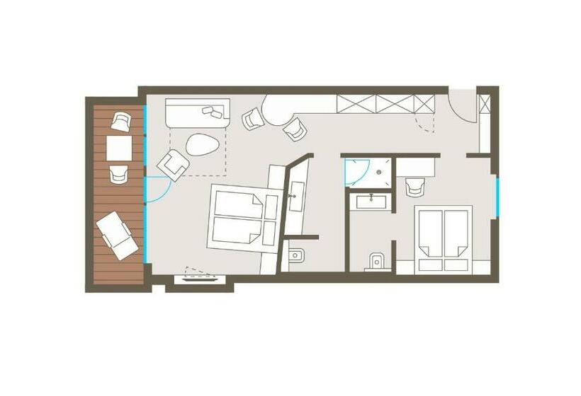 Люкс Deluxe 2 Спальни, Biohotel Bergzeit