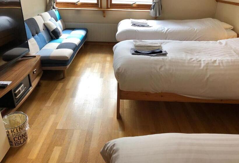 스탠다드 트리픔 룸 공동욕실, Rusutsu Lodges Pension Lilla Huset