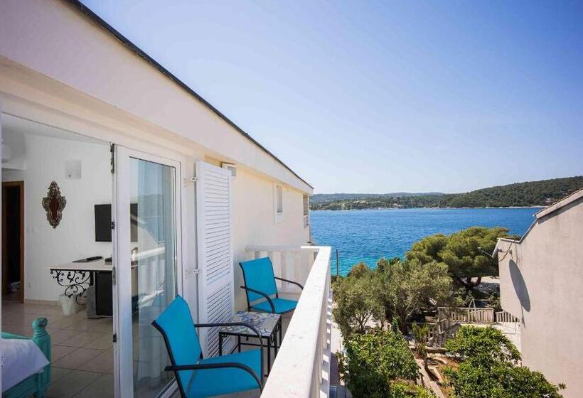 اتاق استاندارد با بالکن و چشم‌انداز دریا, Boutique Guesthouse Sveti Petar, On The Beach, Heated Pool & Boat Berth   Adult Only