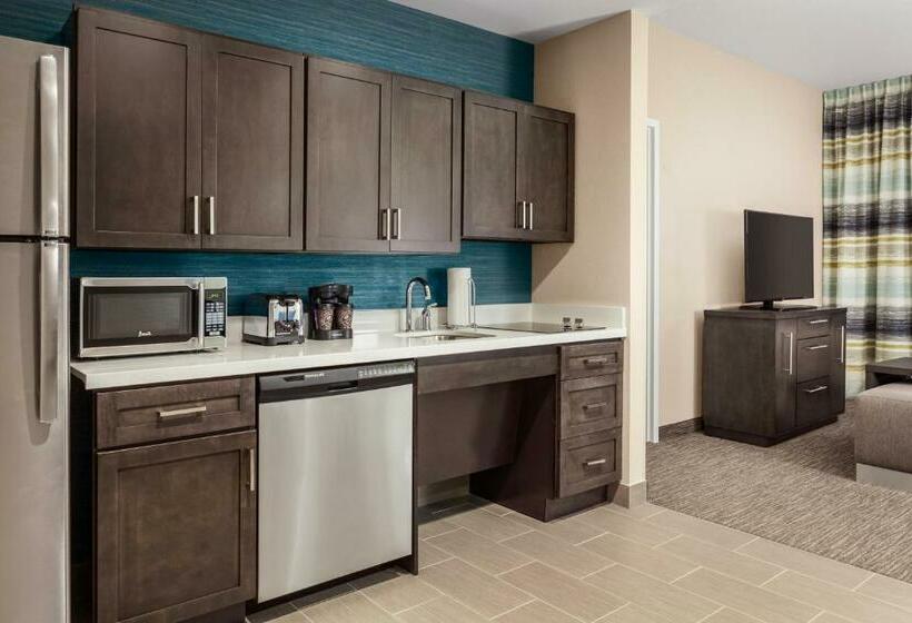 带大床的套房, Homewood Suites By Hilton Charlotte/southpark