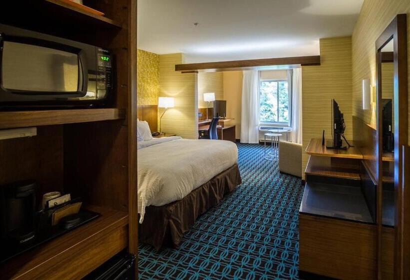 מיטת קינג בסוויטה, Fairfield Inn & Suites By Marriott Wisconsin Dells
