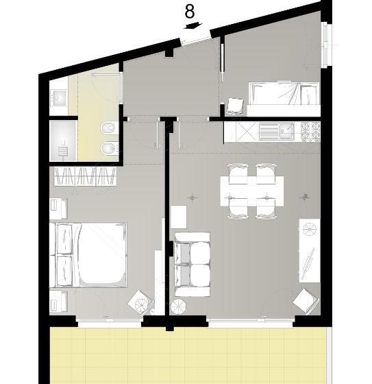 Апартаменты 2 Спальни, Residence Le Primule