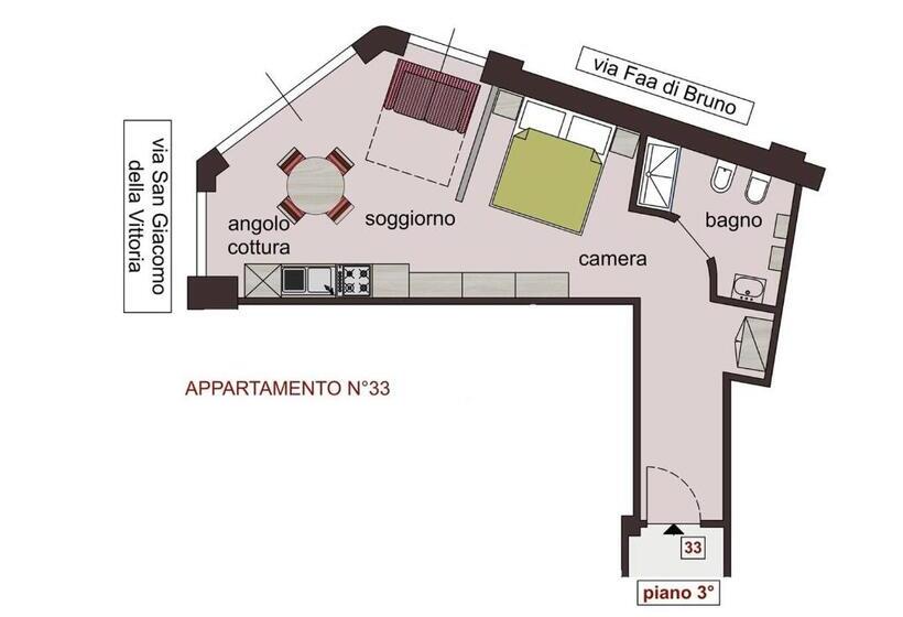 آپارتمان سوپریور 1 خوابه, Hh Hermoso Housing Alessandria