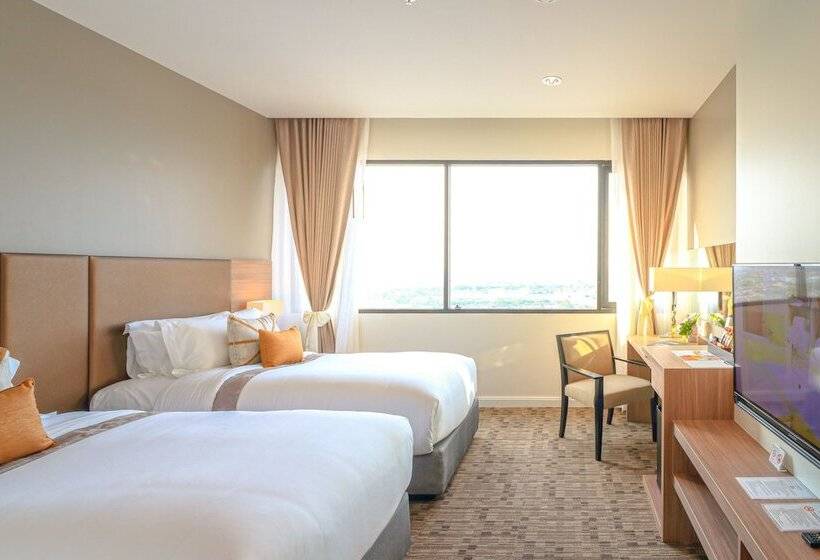 디럭스 룸 킹사이즈 침대, Grand Fortune Hotel Nakhon Si Thammarat