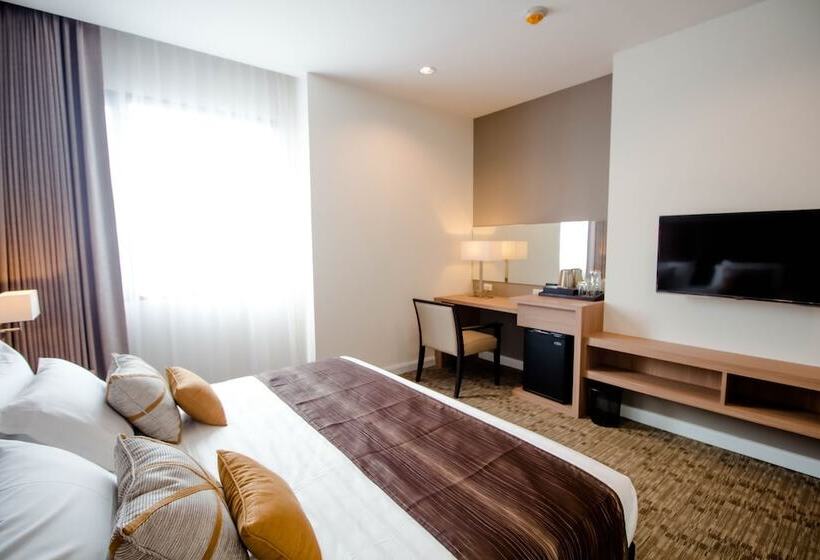 디럭스 룸 킹사이즈 침대, Grand Fortune Hotel Nakhon Si Thammarat